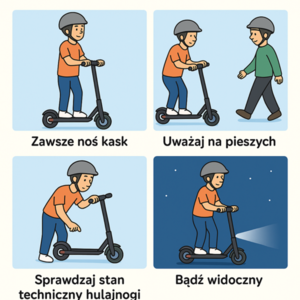 grafika informacyjna o bezpiecznym użytkowaniu UTO